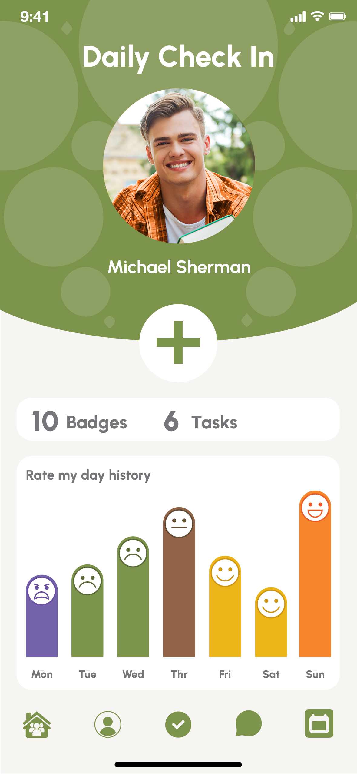 CheckIn daily check-in screen